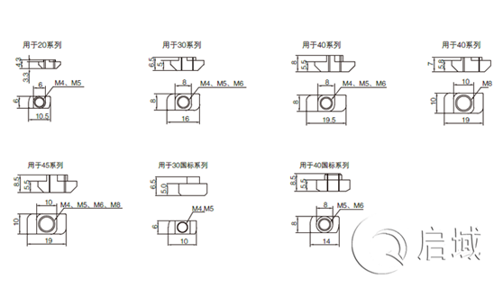 T型螺栓规格图 T型螺栓规格图